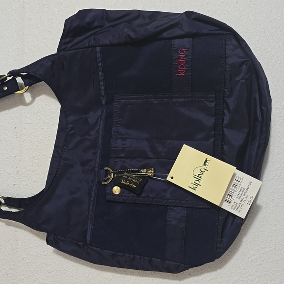 NWT KIPLING Blue Nylon Lightweight Shoulder Bag tote - Picture 2 of 4
